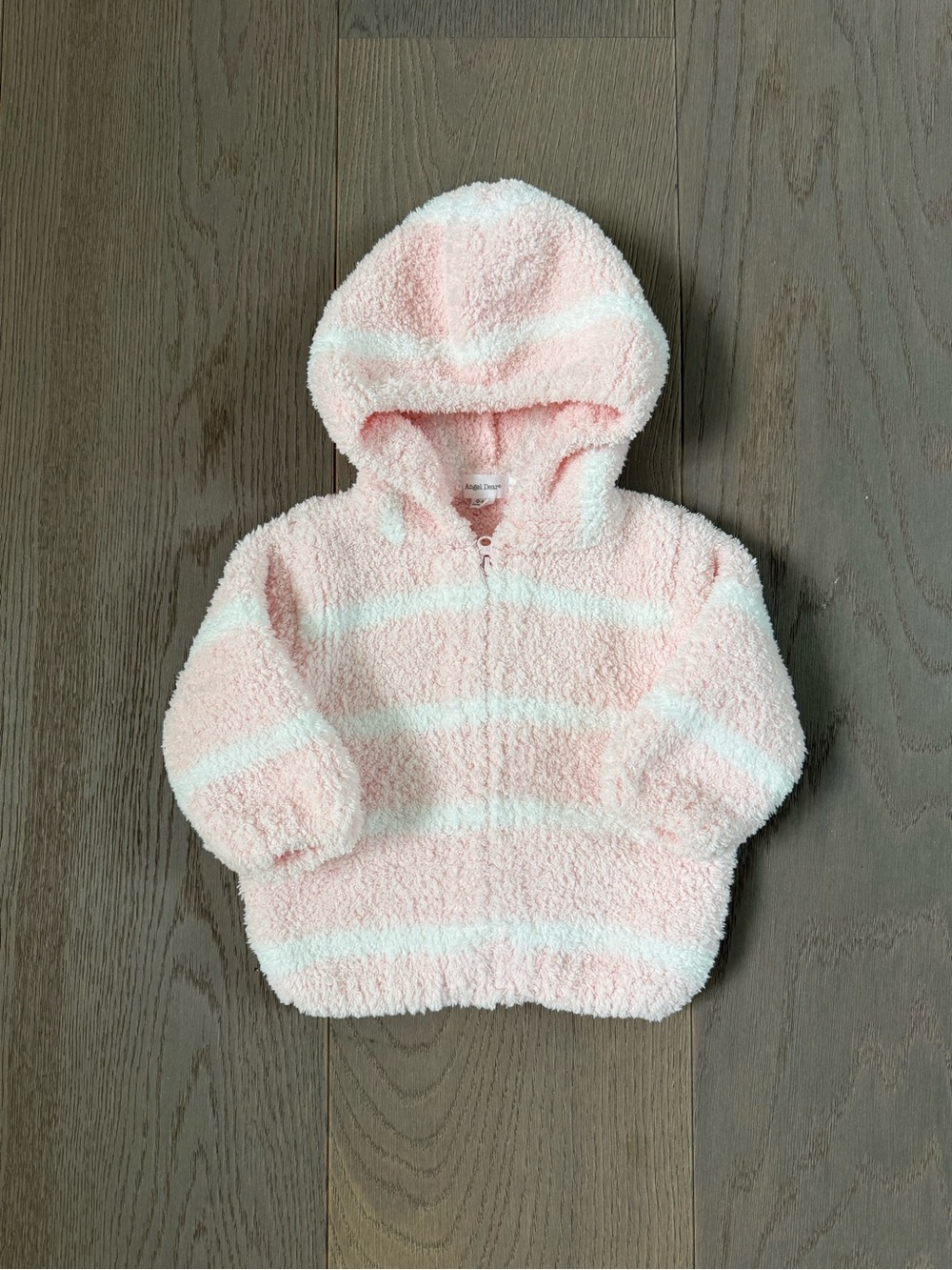 Pretty Pink & Ivory Stripe Hooded Jacket